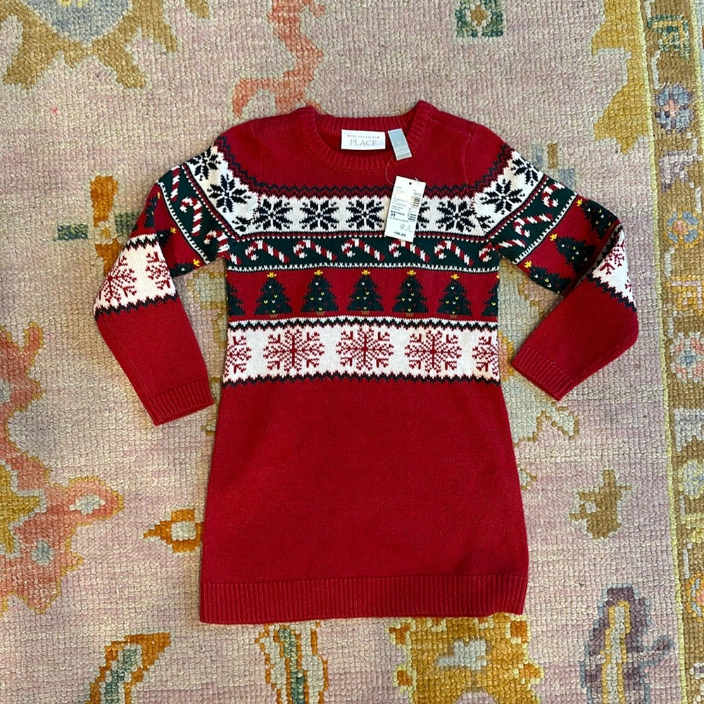 NWT, The Children's Place Christmas Sweater Dress, size 3T